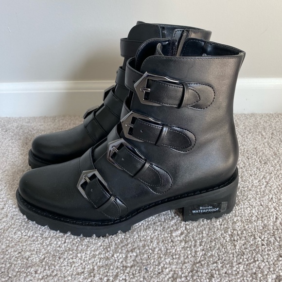 Blondo Lug Sole Combat Boots Size 6.5 Waterproof NWOT - Picture 4 of 4